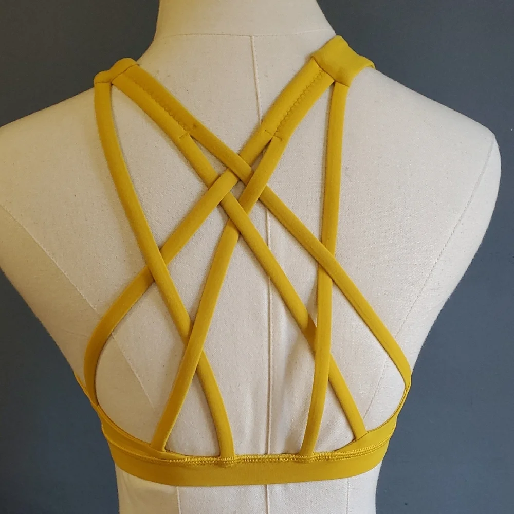lululemon athletica Yellow Sports Bra Sz 4